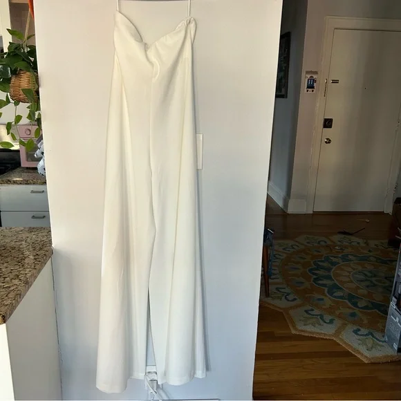 ZARA White Strapless Jumpsuit - Picture 3 of 5